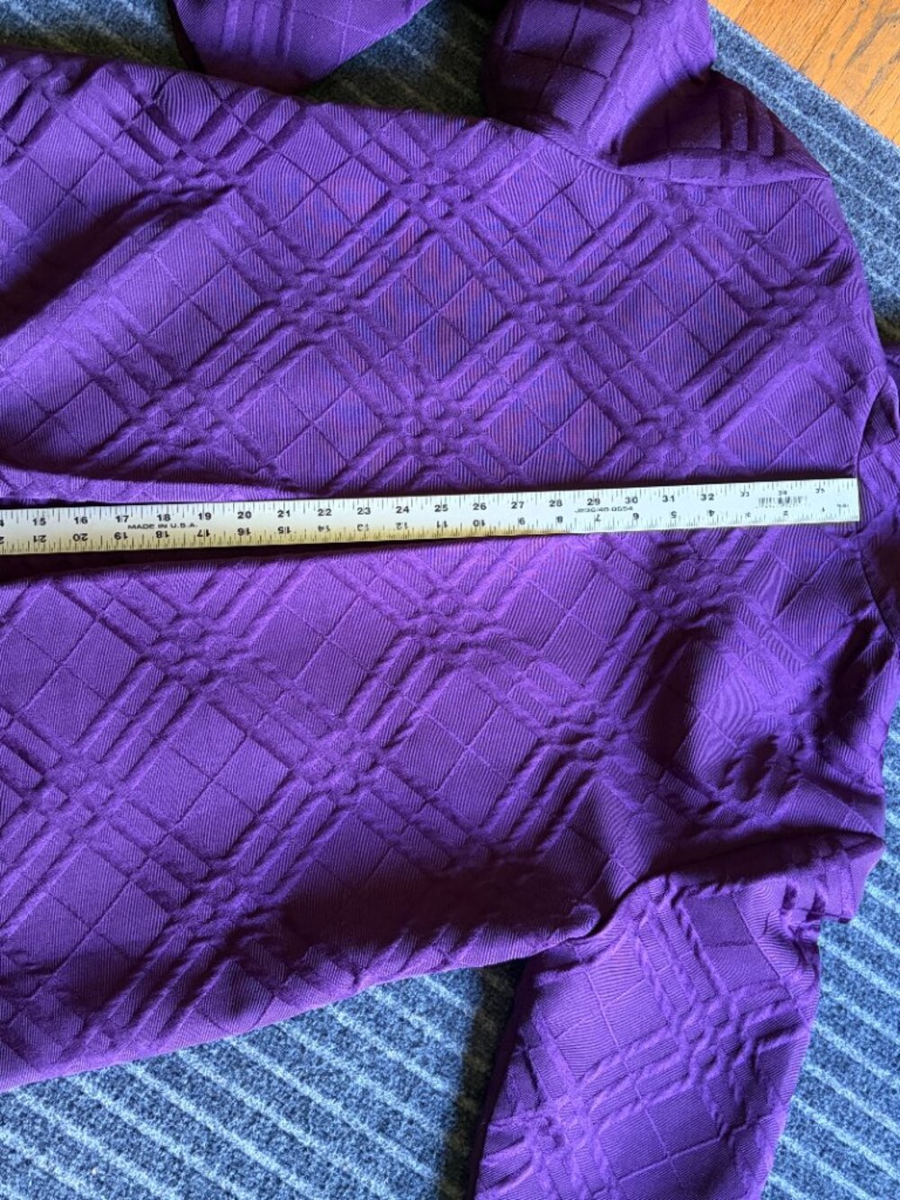 Chico's lightweight quilted Jacket Size Medium (Size 2) Purple - Picture 7 of 10